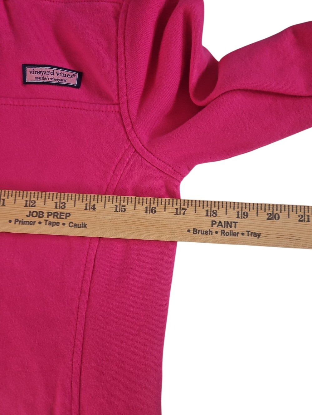 Vineyard Vines Hot Pink Quarter-Zip Pullover with Navy Whale Yoke Women's XS - Picture 5 of 6